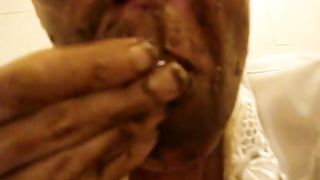 eating scat and smearing it over my face