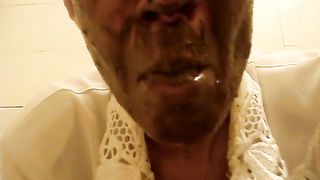 eating scat and smearing it over my face