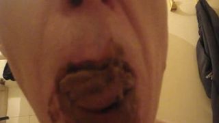 Eating up my own shit a good scat meal