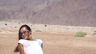 Pissing her in her mouth and a hot desert piss