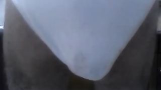 Guy panty pooping in the kitchen shitting in his panties