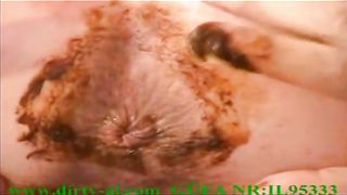 scat and pee licking her ass smeared