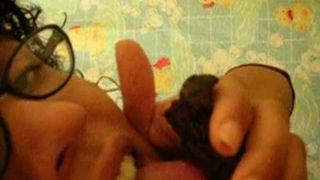 Nasty amateur scat sucking my shit and licking it