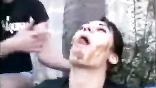 Lesbian pooping on each other and swallowing the shit sexy scat