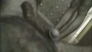 Amateur scat pooping on his cock