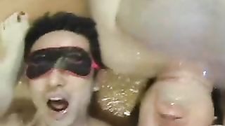 Slaves pissed on and licking feet