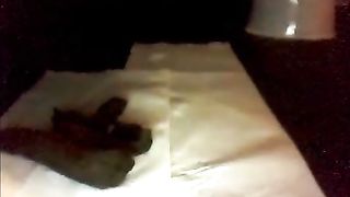 Amateur pooping in the bathroom floor