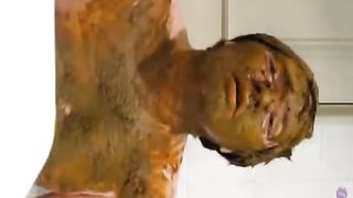 Eating smearing shit anal fisting with poop