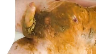 Eating smearing shit anal fisting with poop