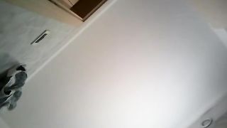 Amateur pooping in the bathroom