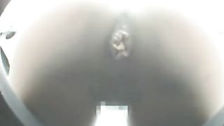 Black girl taking a shit