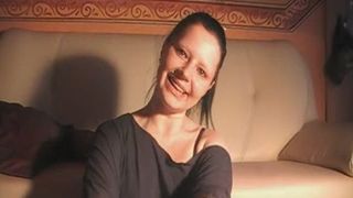 Kinky amateur scat girl licking her shit