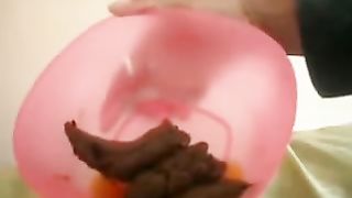 lezpoo in a bucket amateur scat girl pooping
