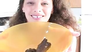 Poop on homemade toilet