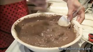 Cake with brown shit