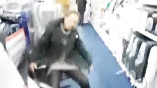 public pee in a store