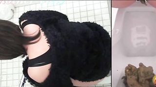 Mix of girls pooping