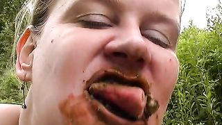 Eating her period blood