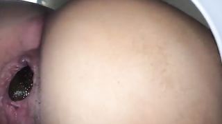 Girl let out big turd