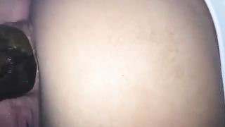 Girl let out big turd