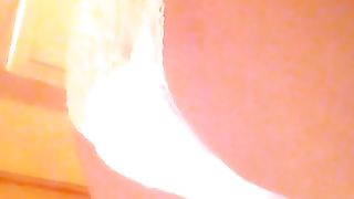 Brown turd in her panties