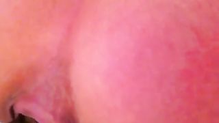 Shaved ass in close up