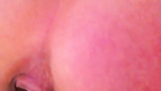 Shaved ass in close up