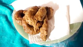 Pile of shit on a white napkin