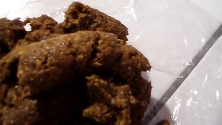 Poop on a plastic bag