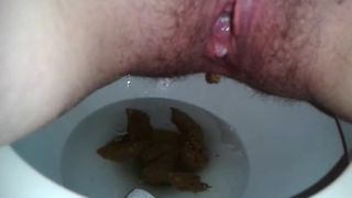 Lovely wife pooping