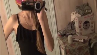 Russian beauty pooping