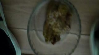 Poop on food