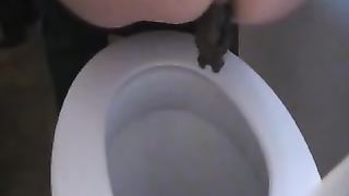 Tiny shit in the toilet