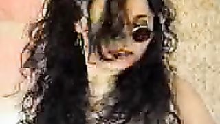 Vintage video of a woman pooping