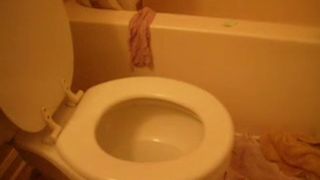 Shit over the toilet