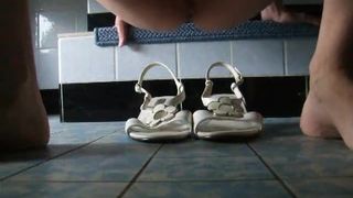 Wearing scat sandals