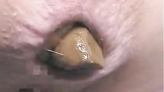 Hard turd in close up