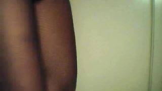 Shit in her fishnets