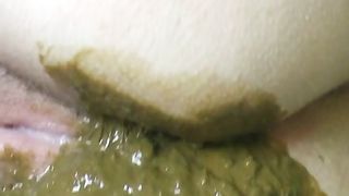 Shitting in her pantyhose
