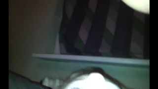 Girl swallowing gagging