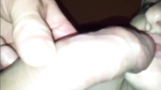 Girl swallowing gagging