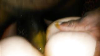 black guy fucking white girl up the ass while she poops