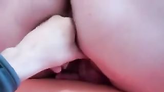 fingering her pussy with tampon period