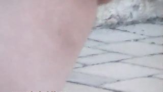 chubby girl pooping in public on holidays