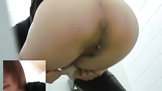 messy voyeur pooping all over the toilet