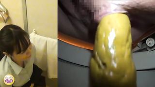 A train of yellow poop