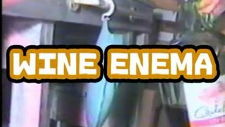 Incredible enema with wine