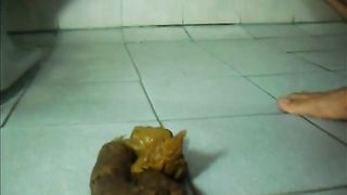 Really proud of her long turd