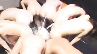 Japanese enema gangbang