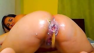 Anal prolapse on live webcam